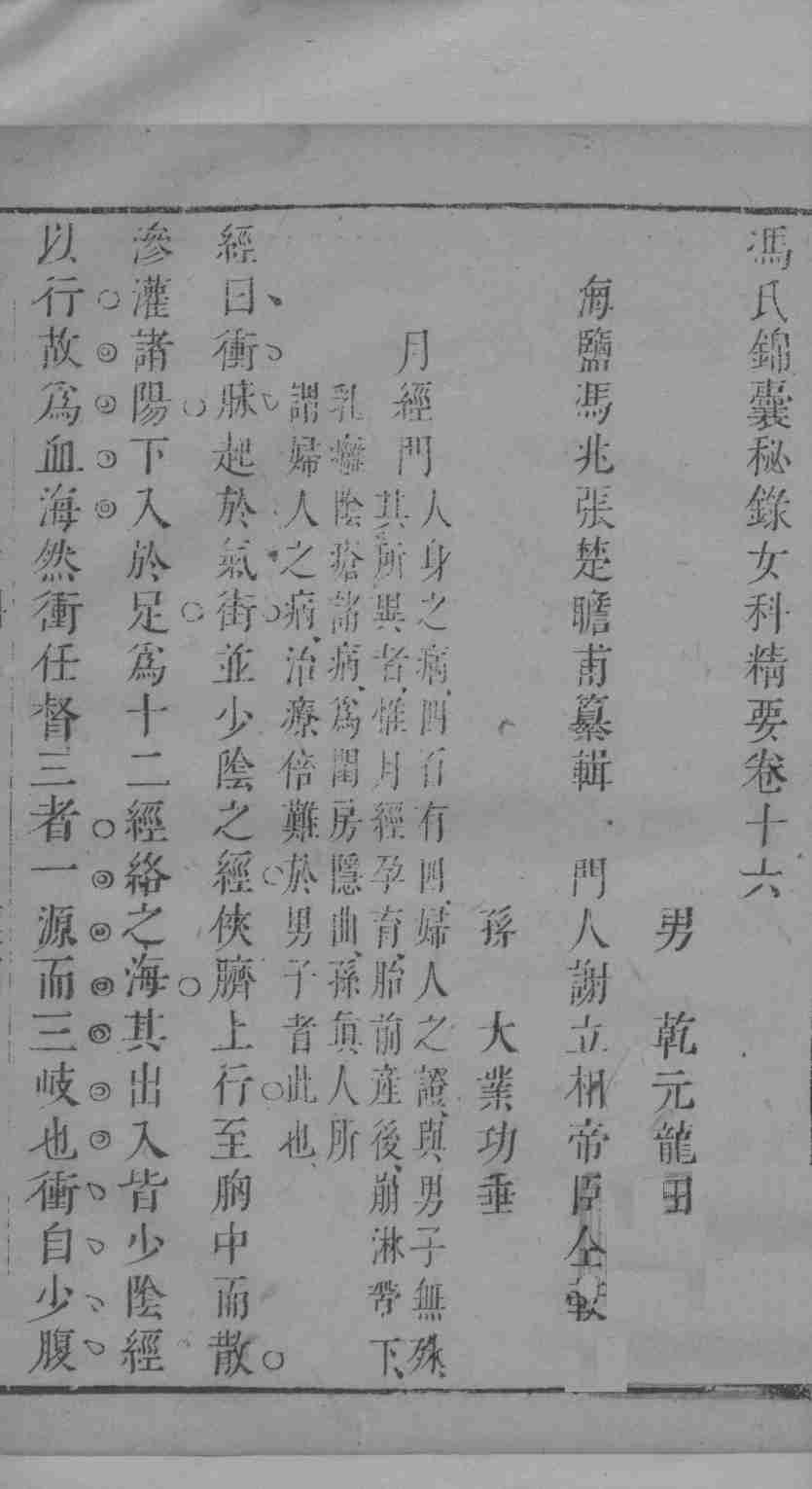 冯氏锦囊秘录杂症大小合叅  卷16